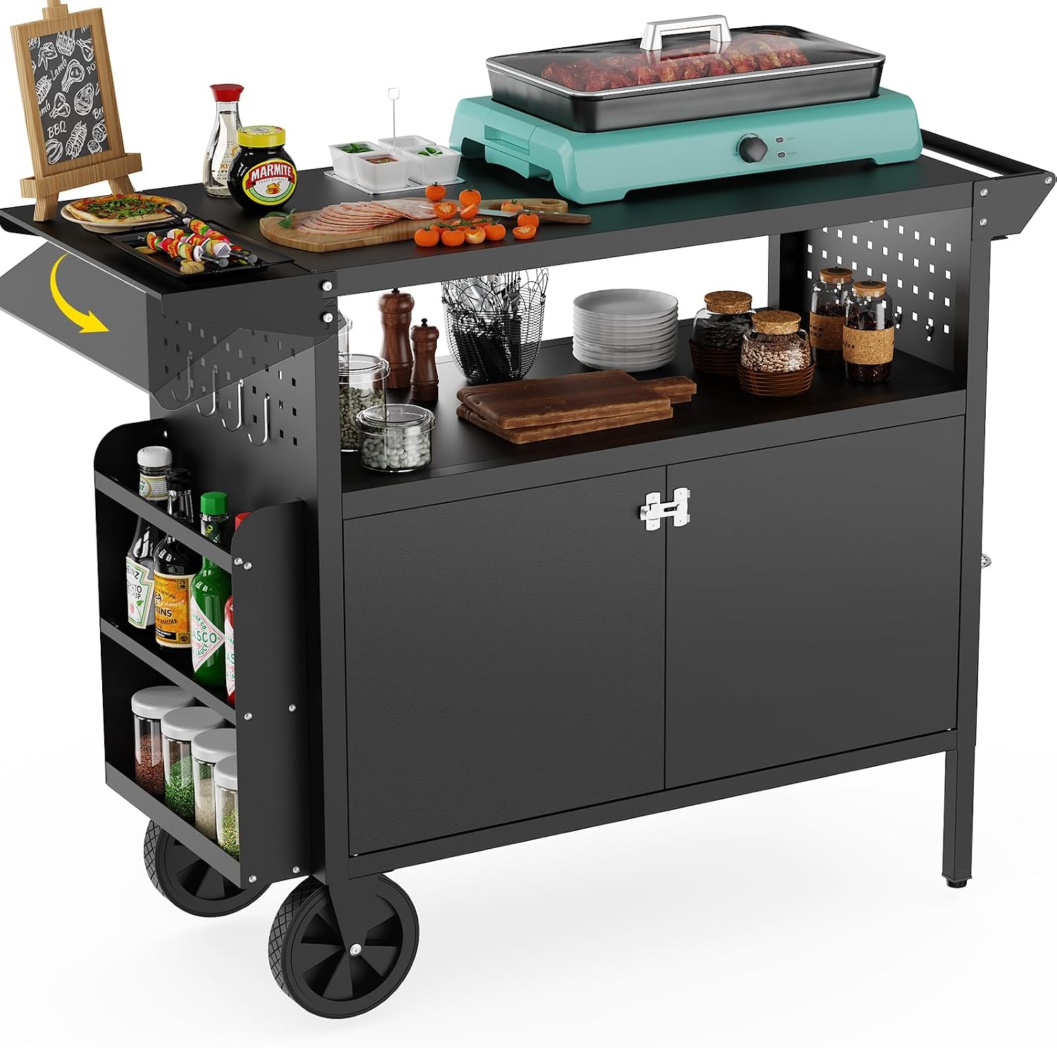 Outdoor Grill Cart Table With  - đánh giá và giá Outdoor Furniture Table