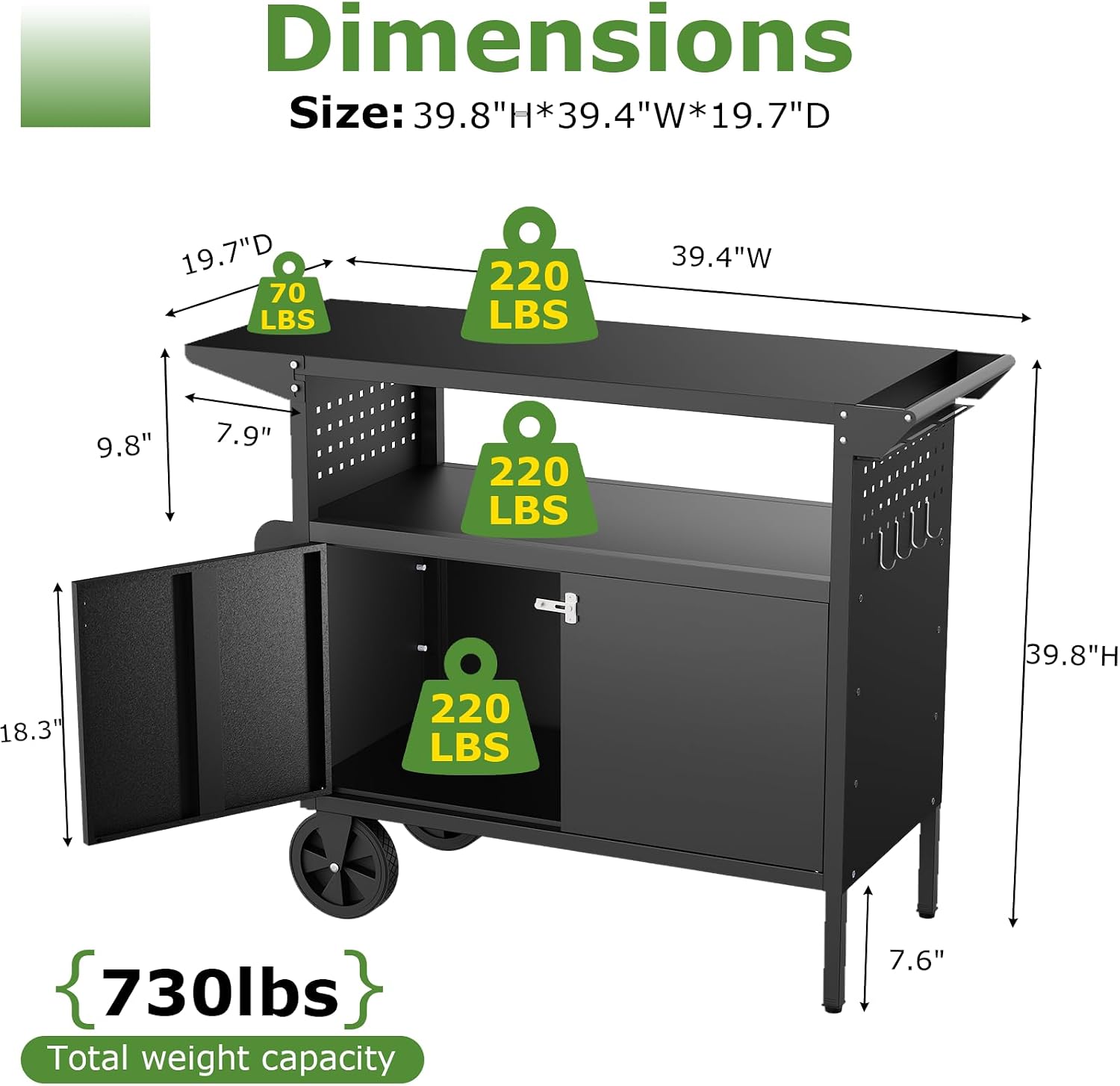 Outdoor Grill Cart Table With  - đánh giá và giá Outdoor Furniture Table
