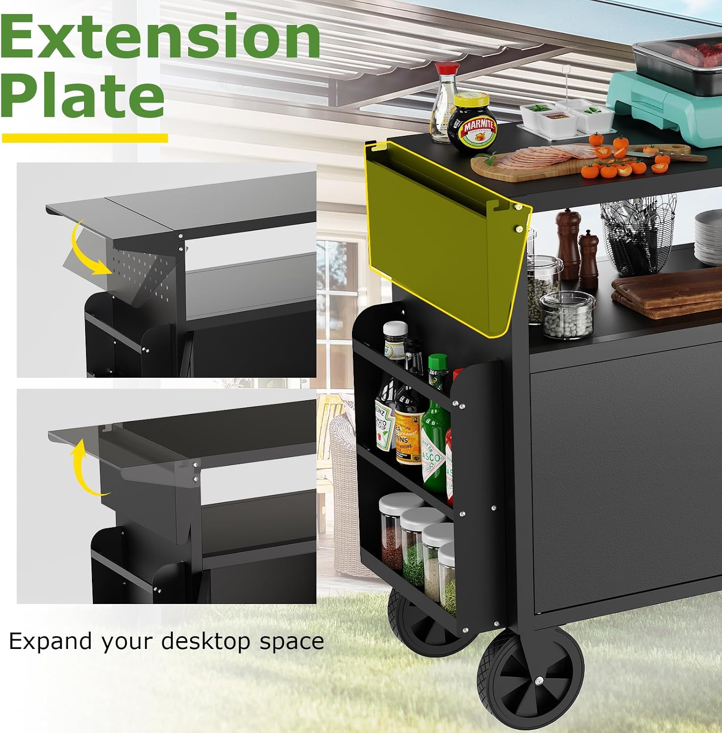 Outdoor Grill Cart Table With  - đánh giá và giá Outdoor Furniture Table