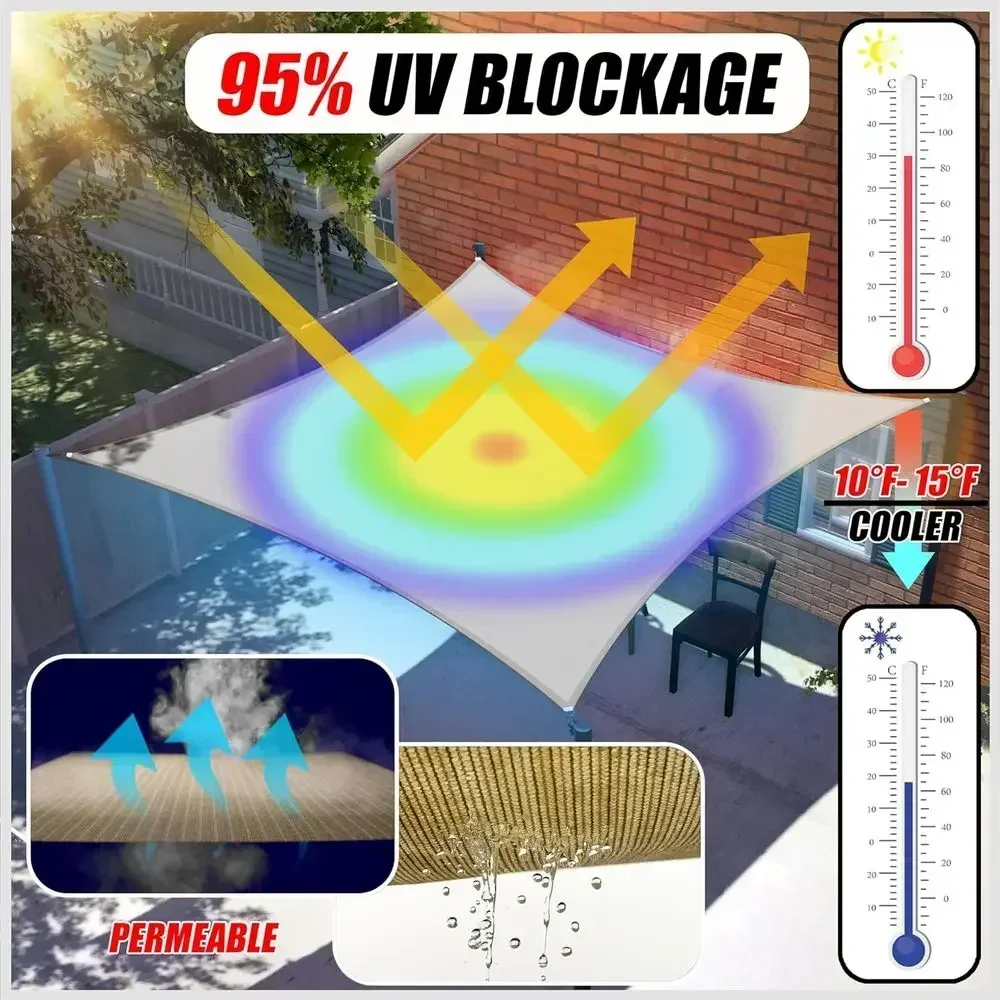 8' X 10' Beige Sun Shade Sail  - đánh giá và giá Sun Sail Shade