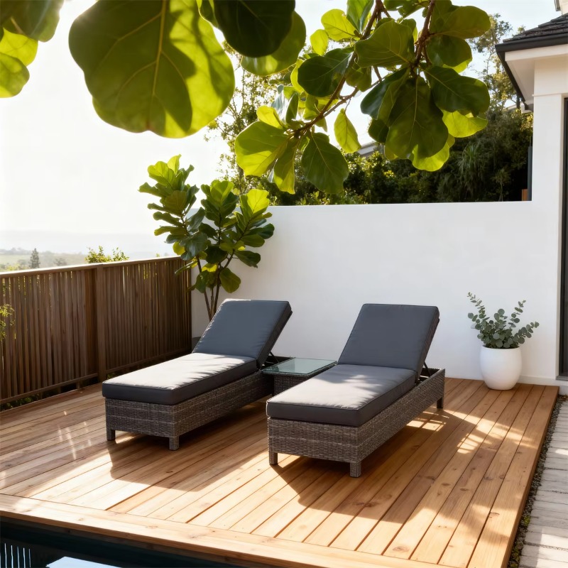 Outdoor wicker lounge chair se - đánh giá và giá Rattan Lounge Set
