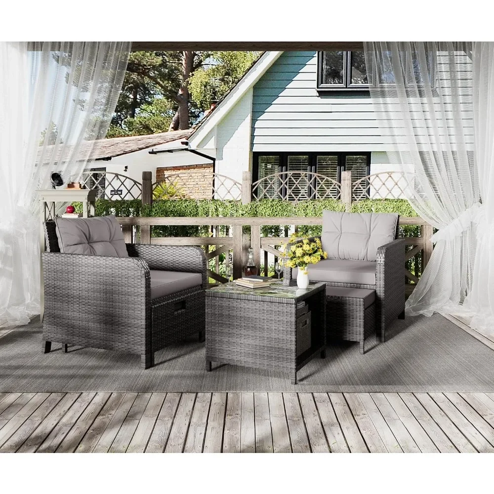 #For 5 Piece Patio Conversatio - đánh giá và giá Rattan Lounge Set