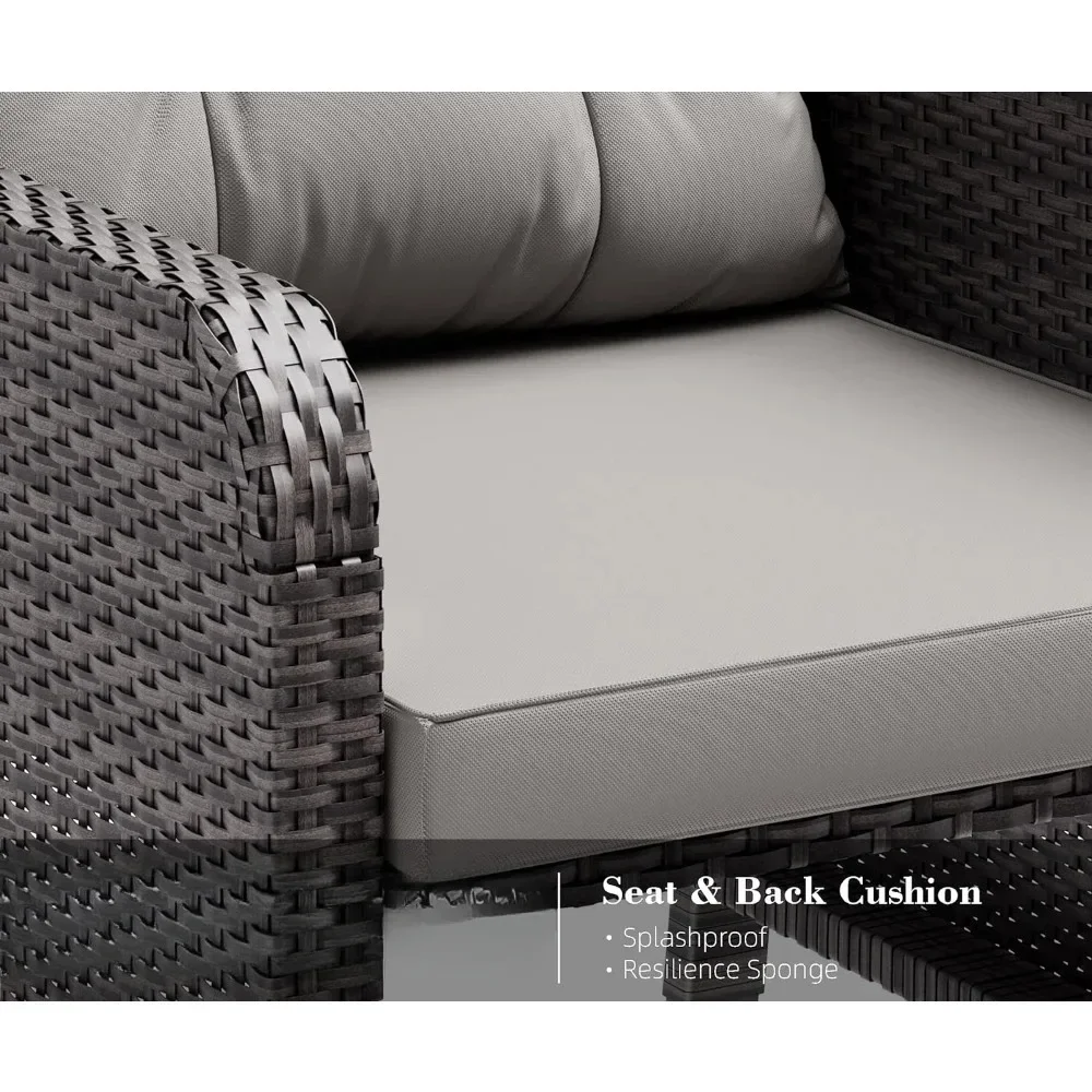 #For 5 Piece Patio Conversatio - đánh giá và giá Rattan Lounge Set