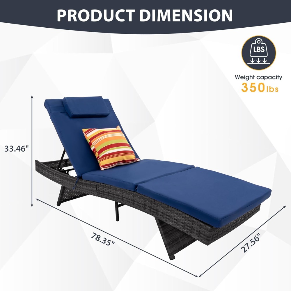 Chaise Lounge Set of 2, Rattan - đánh giá và giá Rattan Lounge Set