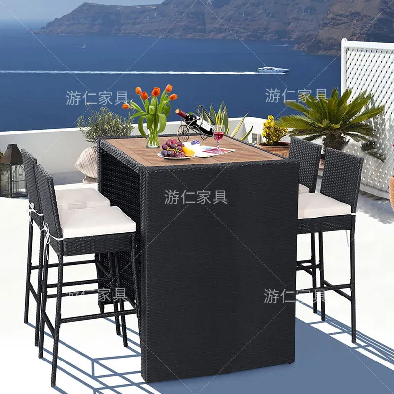 Wicker Rattan Bar Table and Ch - đánh giá và giá Rattan Lounge Set