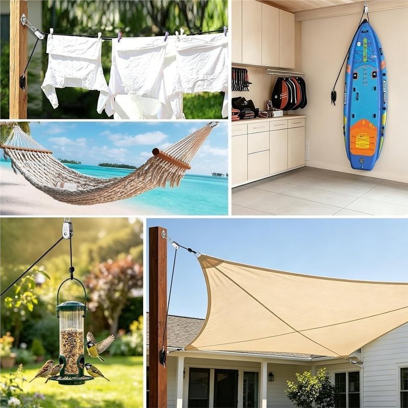 L60A Pulley Block Nylon Rope E - đánh giá và giá Sun Sail Shade