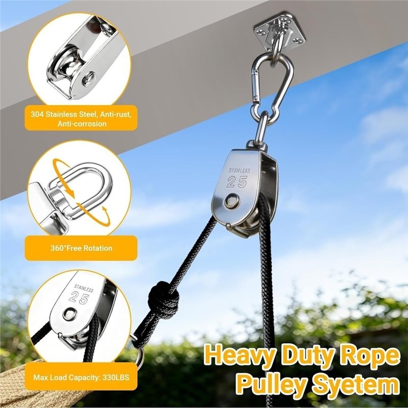 L60A Pulley Block Nylon Rope E - đánh giá và giá Sun Sail Shade