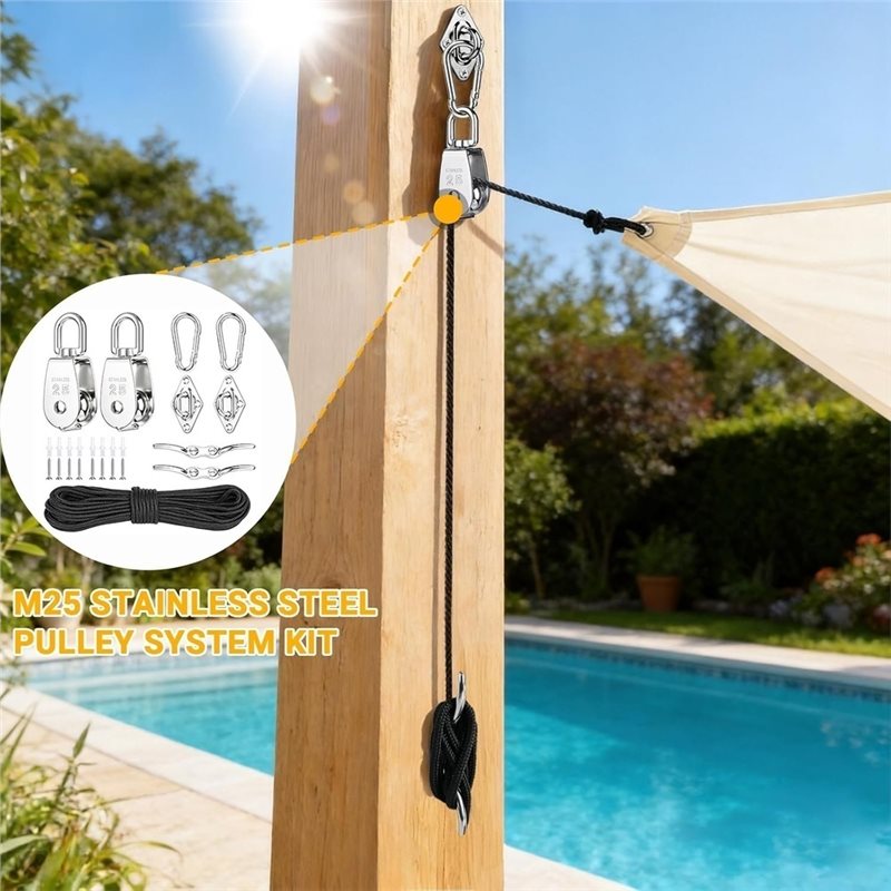 L60A Pulley Block Nylon Rope E - đánh giá và giá Sun Sail Shade