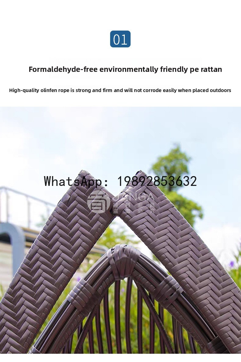 Outdoor Creative Rattan Woven  - đánh giá và giá Rattan Lounge Set