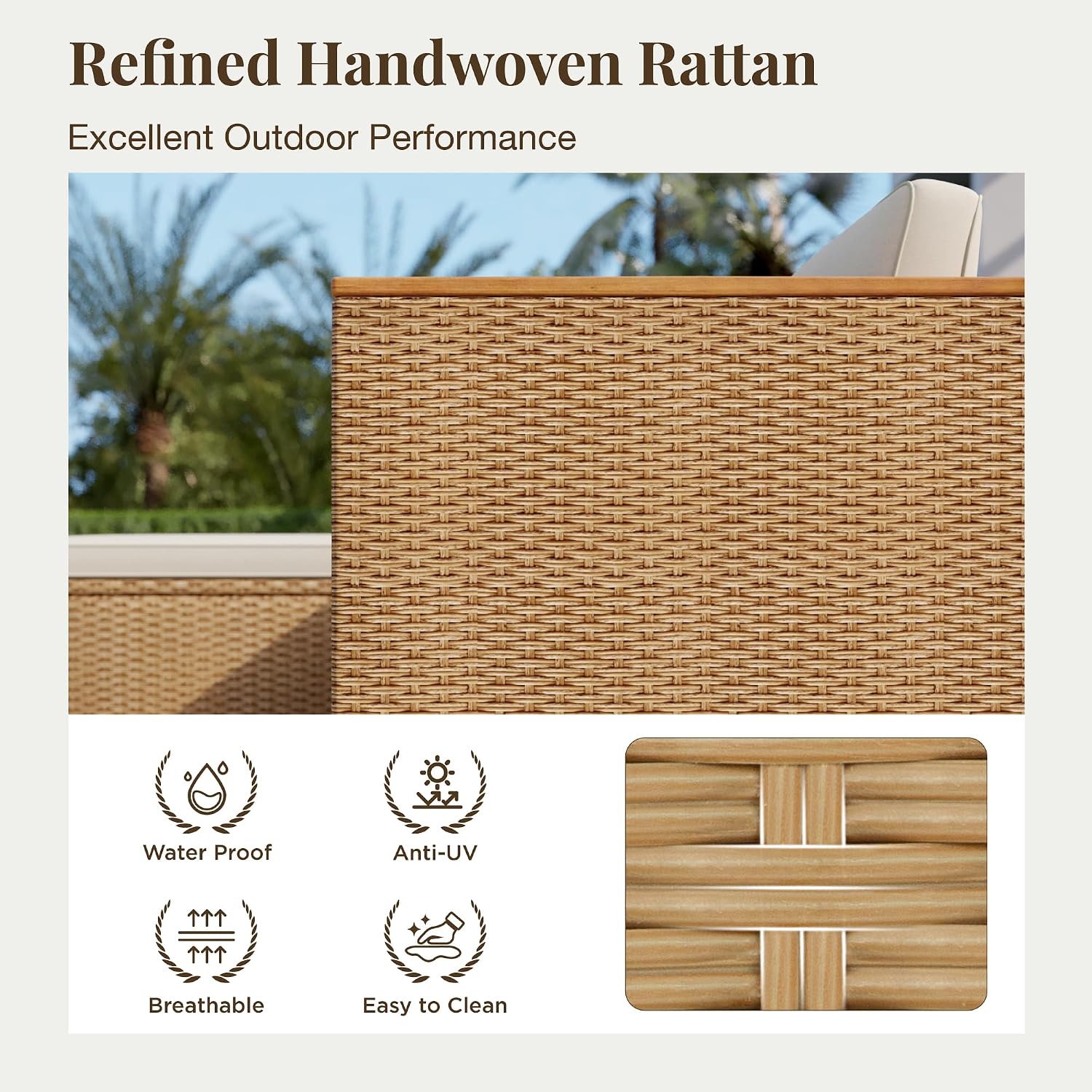 3-Piece Wicker Patio Chaise Lo - đánh giá và giá Rattan Lounge Set